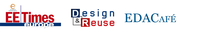 EE Times Europe, Design & Reuse and EDACafe logos