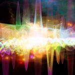 overlapping colourful waves graphic