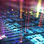 Iridescent silicon microchip / chip design